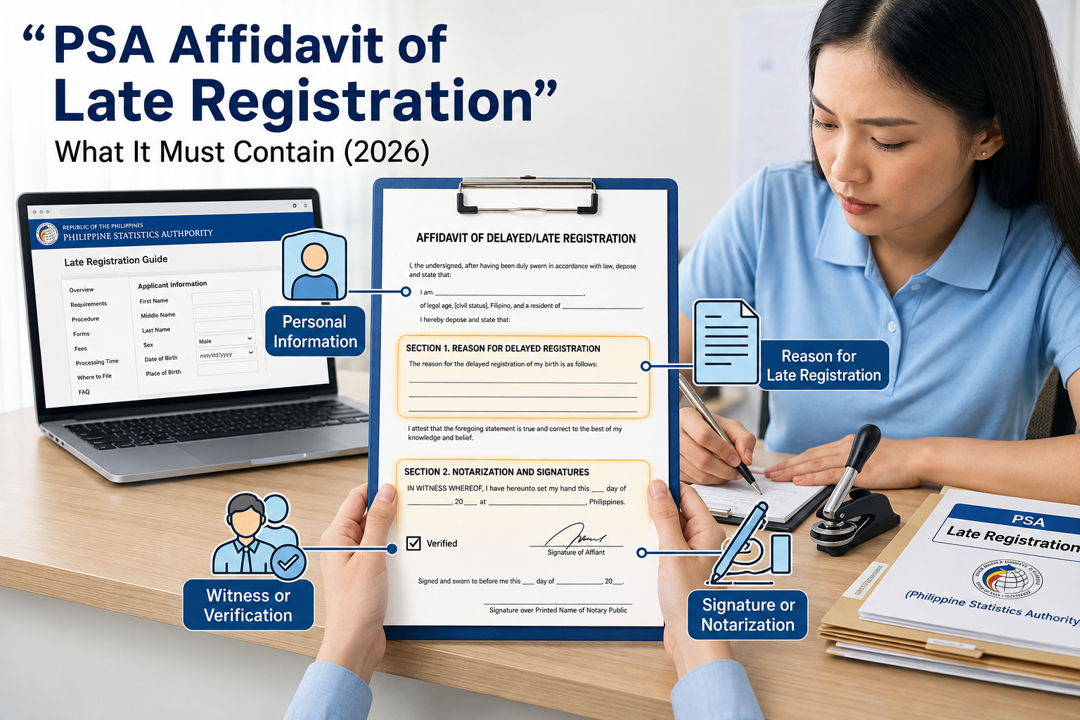 PSA late registration requirements and civil registry process
