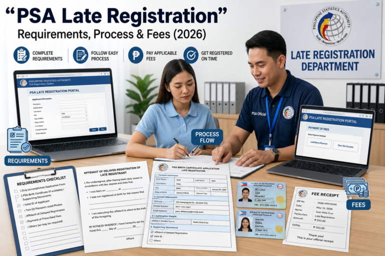 PSA Late Registration Requirements