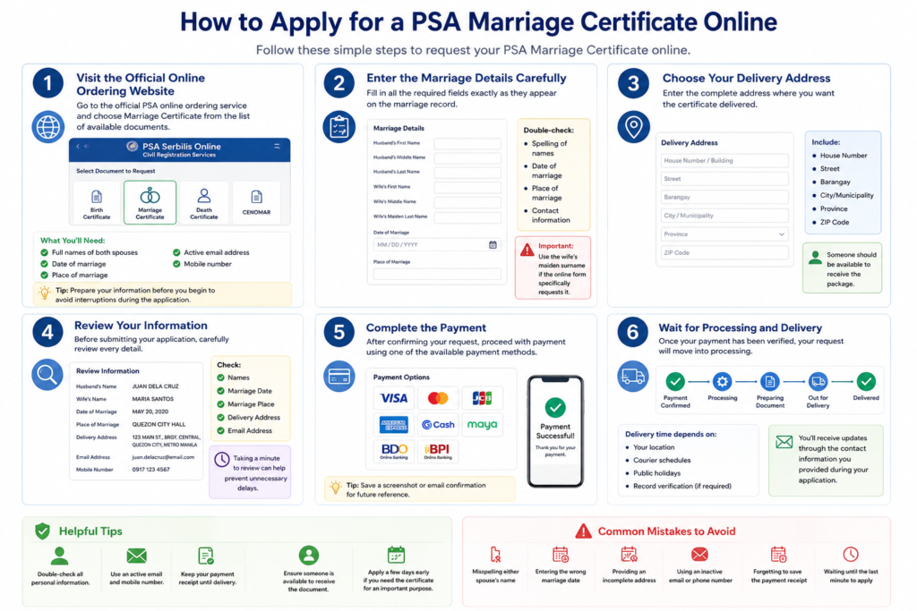 Six-Step Online Marriage Certificate Guide